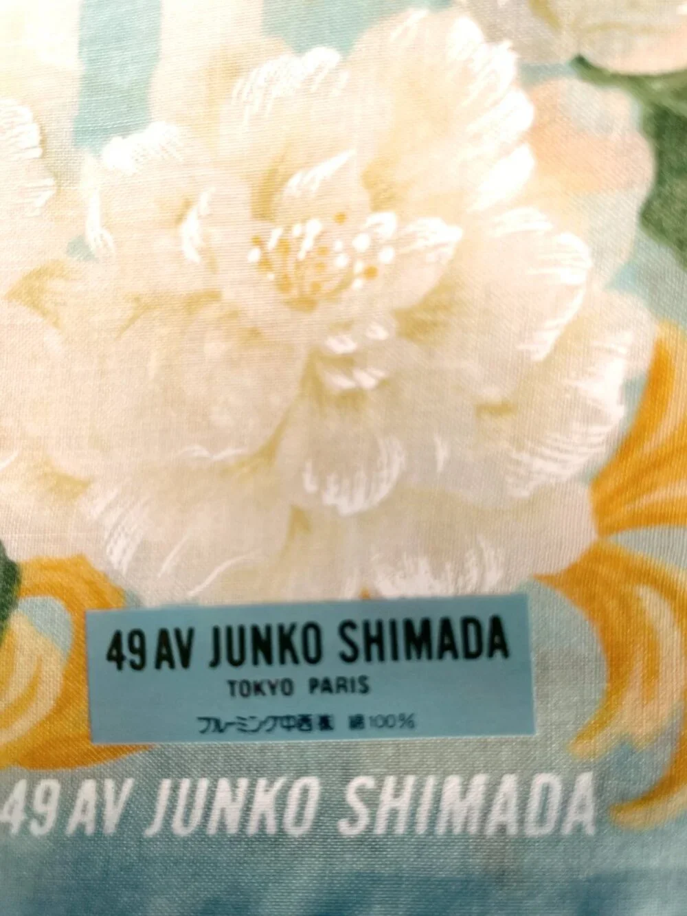 NWT 49AV Junko Shimada Cotton Floral Scarf